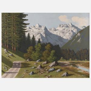 Paul Schüler, Sommerliche Alpenlandschaft