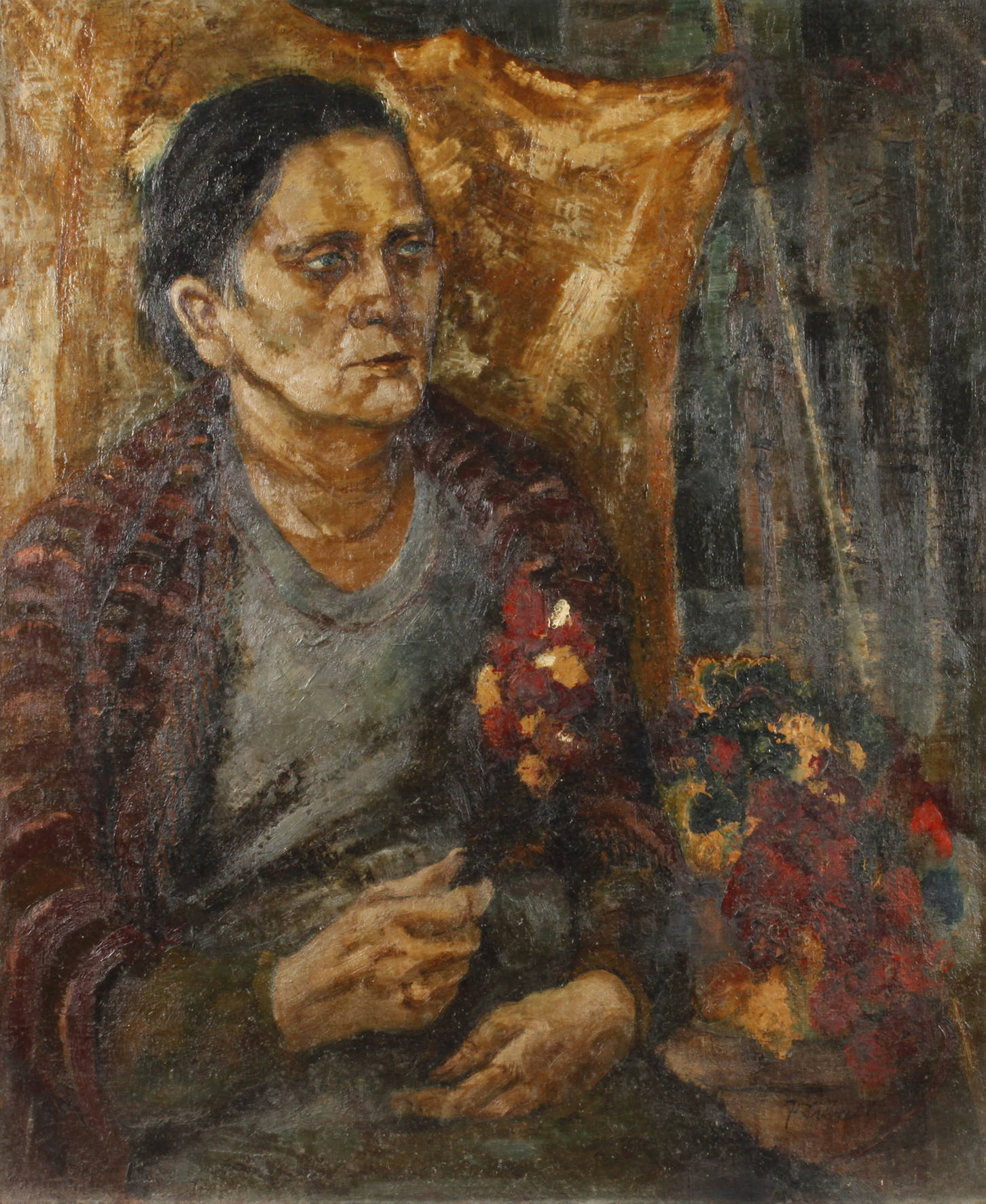 Heinrich Siebald, Blumenverkäuferin