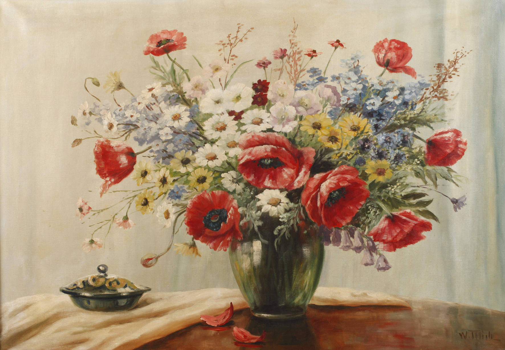 Wilhelm Thiele, attr., Blumenstillleben