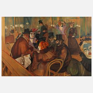 Kopie nach Henry de Toulouse-Lautrec ”Das Promenoir des Moulin Rouge”