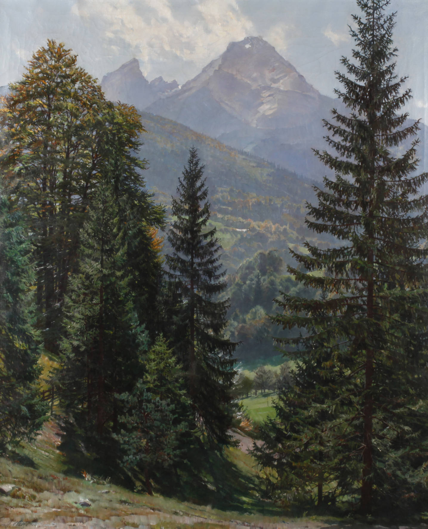 Prof. Josef Vietze, Sommerliche Watzmannansicht