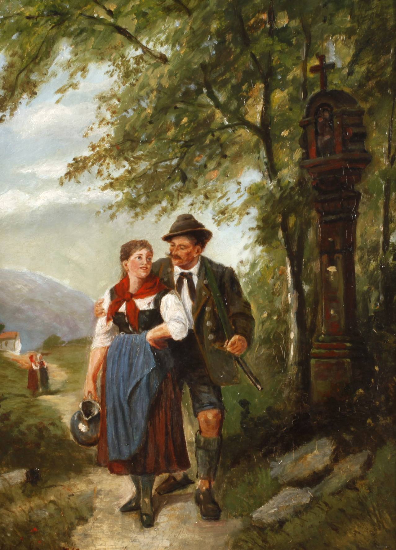 Maximilian Wachsmuth, Magd und Jäger am Waldesrand