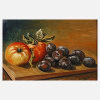 F. Weiss, Stillleben mit Äpfeln und Pflaumen111