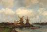 Jan Hillebrand Wijsmuller, Holländische Landschaft mit Windmühlen