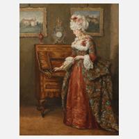 Rokokodame im Interieur111