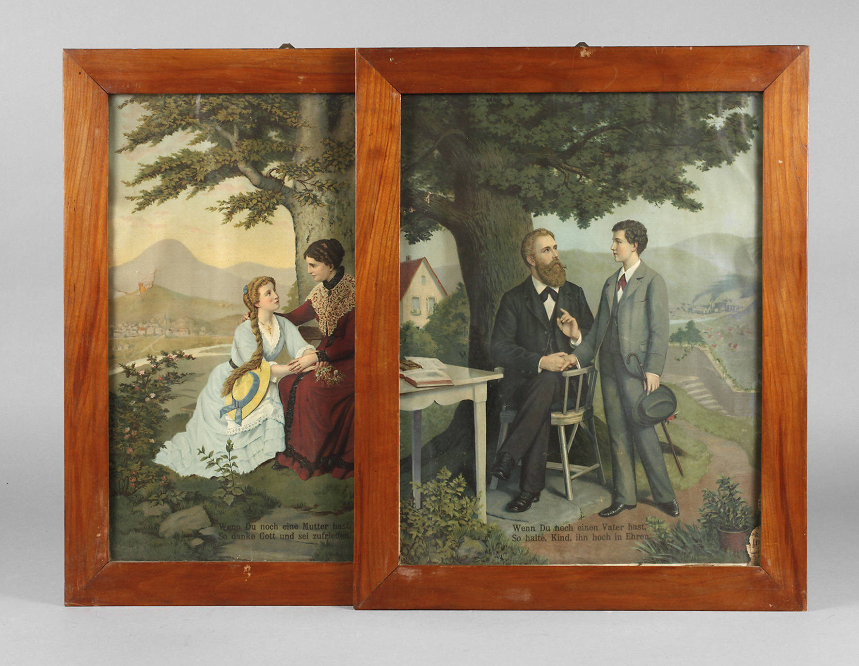 Zwei Kirschholzrahmen 2. Biedermeier um 1900