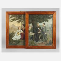 Zwei Kirschholzrahmen 2. Biedermeier um 1900111