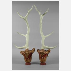 Paar jagdliche Wanddekorationen