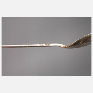 Russland sechs Löffelchen Silber