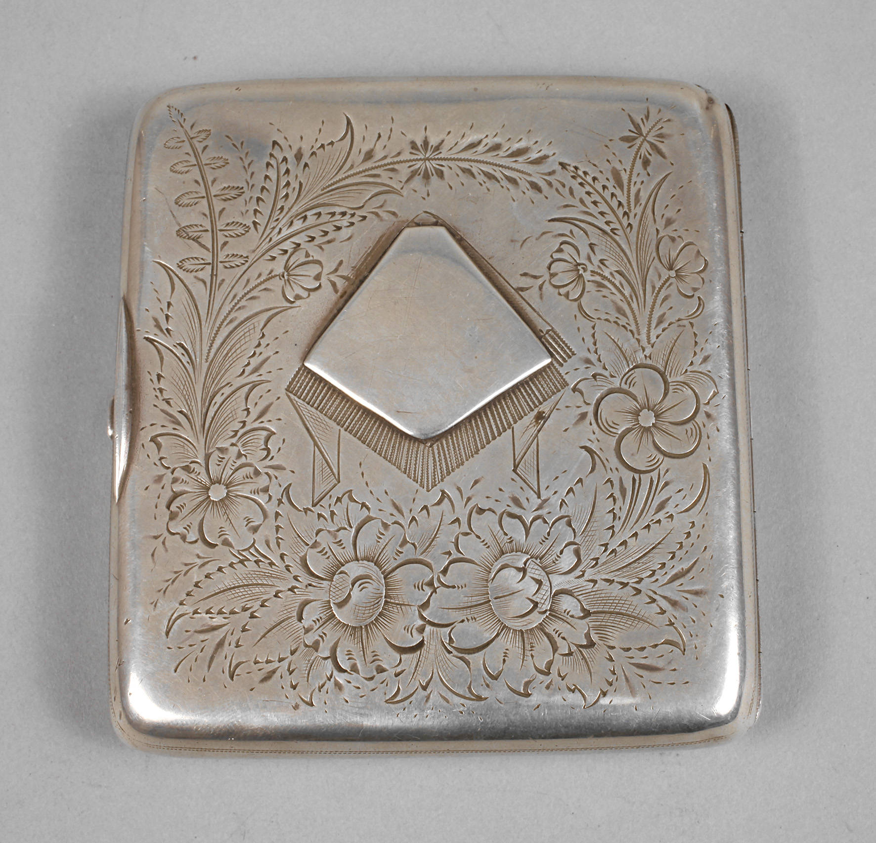 Russland Zigarettenetui Silber