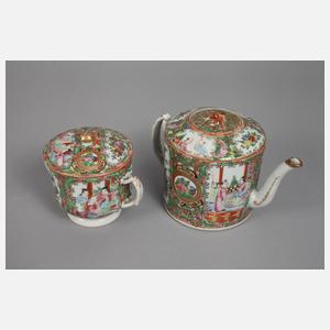 Kaffee-/Teeservice famille rose