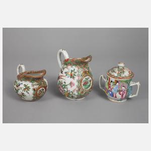 Kaffee-/Teeservice famille rose