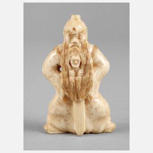 Netsuke Shoki und Oni