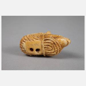 Zwei Netsuken Elfenbein