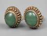 Paar Ohrclips mit Aventurincabochon