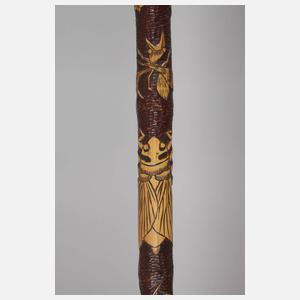 Geschnitzter Spazierstock