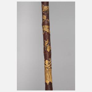 Geschnitzter Spazierstock