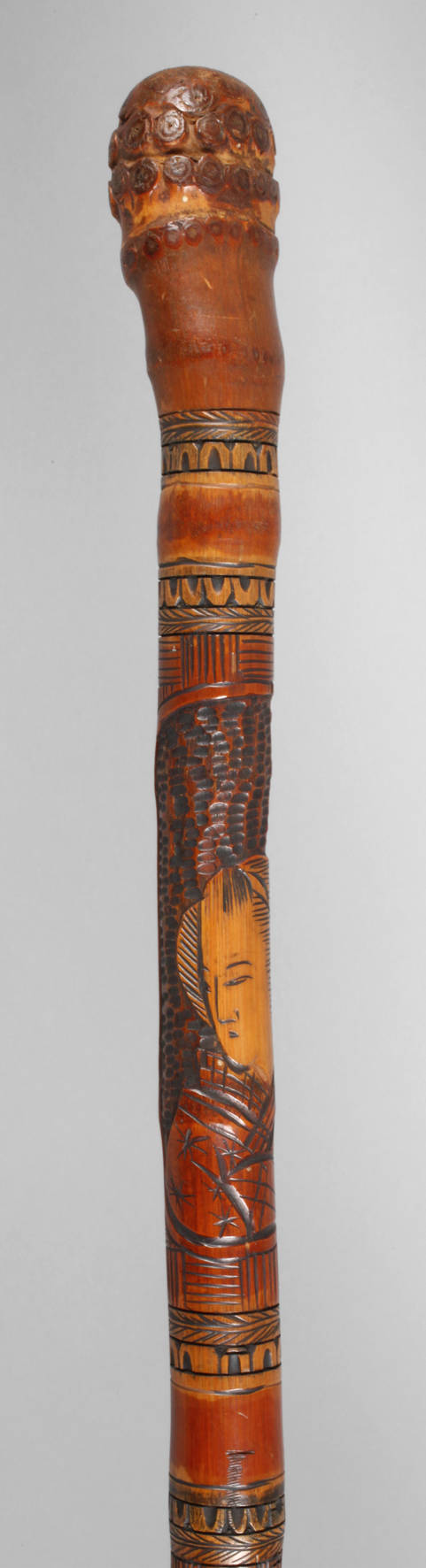 Geschnitzter Spazierstock