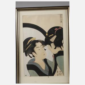 Farbholzschnitt nach Kitagawa Utamaro