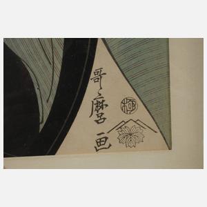 Farbholzschnitt nach Kitagawa Utamaro