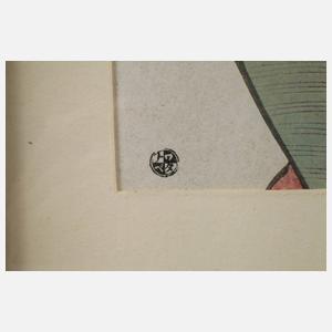 Farbholzschnitt nach Kitagawa Utamaro