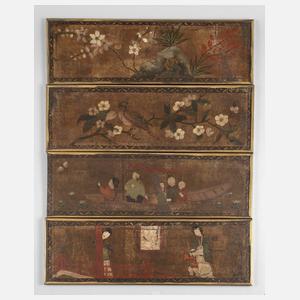 Vier chinesische Bildtafeln