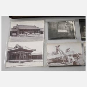 Konvolut Seidenmalereien und Fotografien