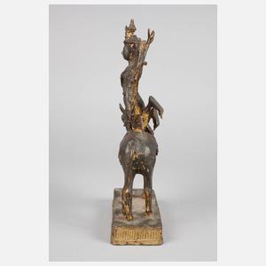 Bronzeplastik Shiva und Nandi