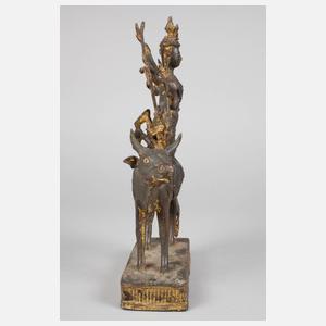 Bronzeplastik Shiva und Nandi