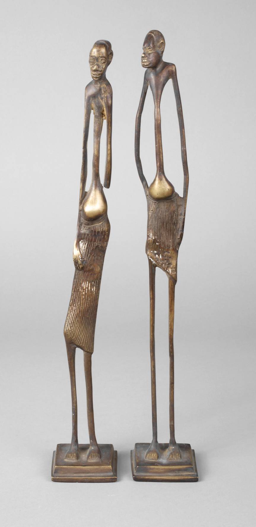 Paar figürliche Bronzeplastiken
