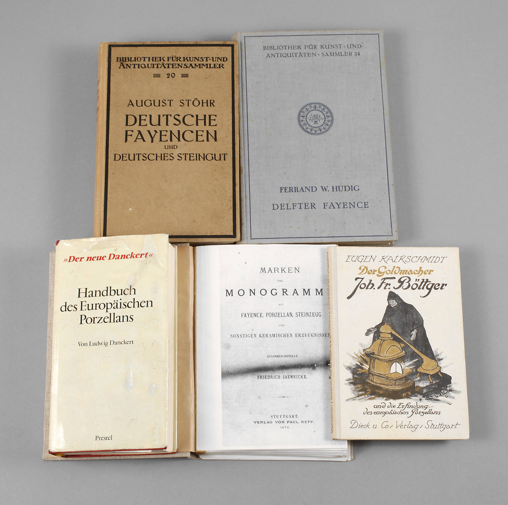 Konvolut Fachliteratur Porzellan/Fayencen