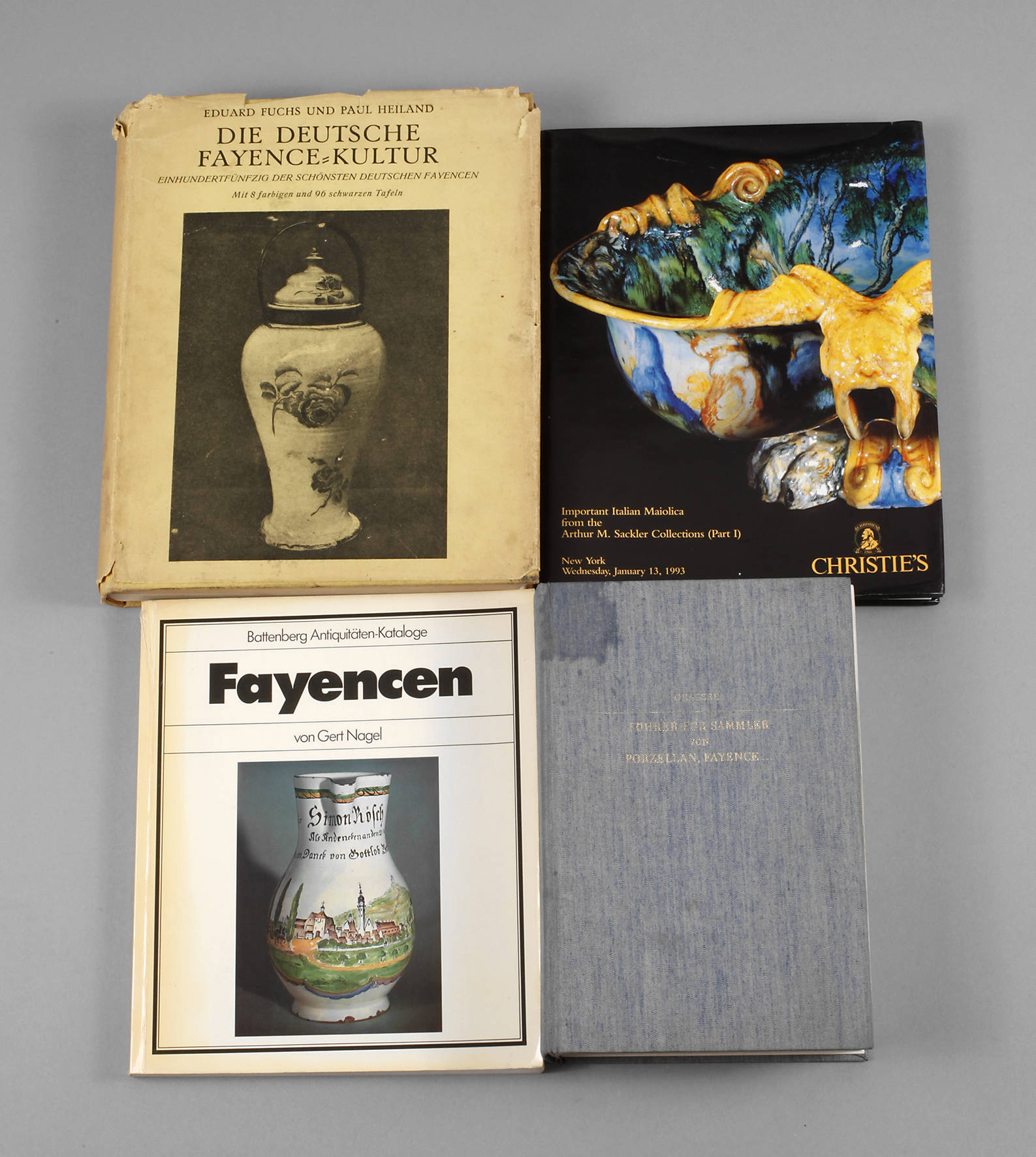 Konvolut Fachliteratur Fayencen