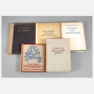 Konvolut Fachliteratur Malerei um 1900