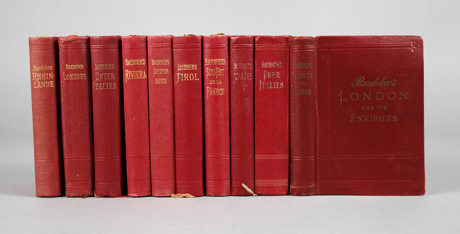 Konvolut Baedekers Reisehandbücher