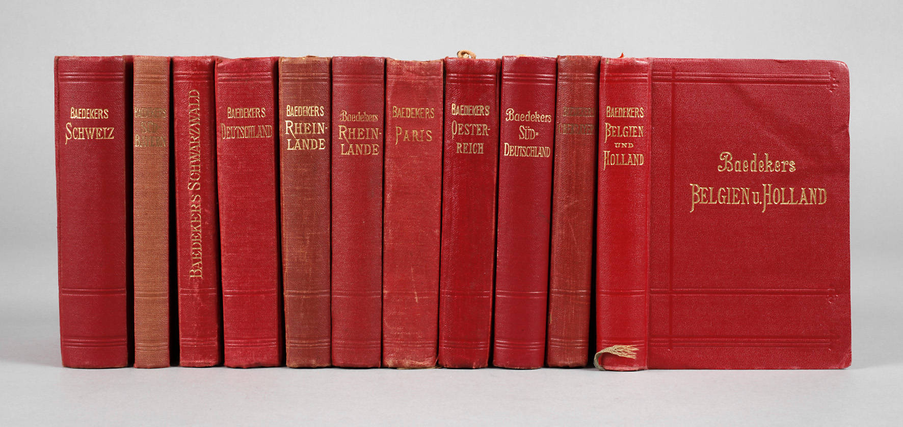 Konvolut Baedekers Reisehandbücher