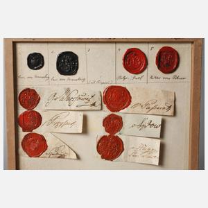 Konvolut historischer Siegelabdrücke