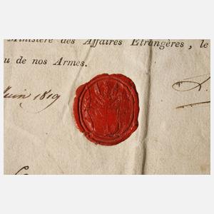 Passierschein, chargé d'affaires de S. M. le Roi de Saxe in Paris