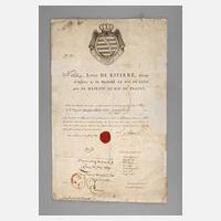 Passierschein, chargé d'affaires de S. M. le Roi de Saxe in Paris111