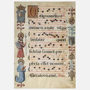 Seite aus einem Antiphonar