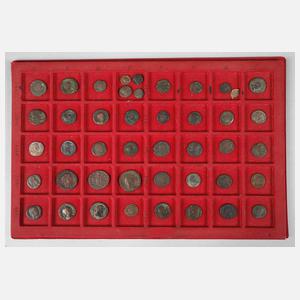 Großes Konvolut spätantike AE-Folles