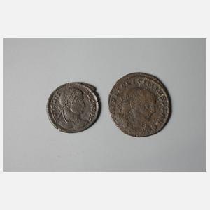 Viermal spätantike AE-Folles