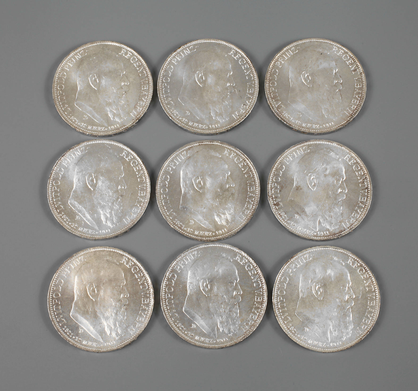 Neunmal 3 Mark Bayern Prinzregent