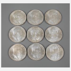 Neunmal 3 Mark Bayern Prinzregent