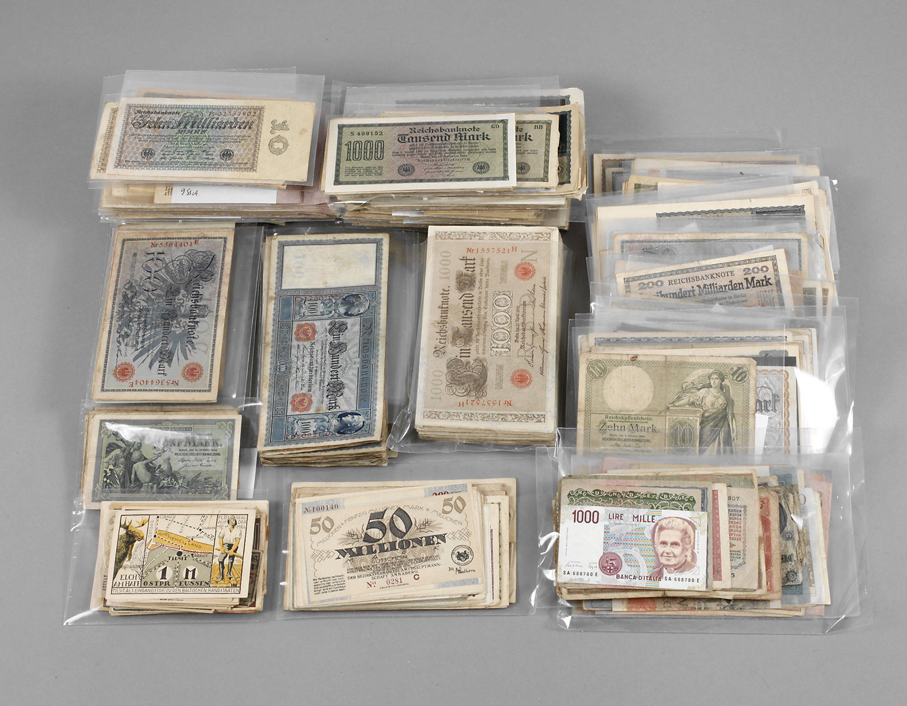 Konvolut Geldscheine und Notgeld