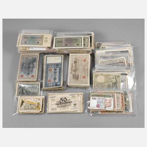 Konvolut Geldscheine und Notgeld