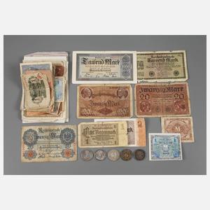 Kleines Konvolut Deutsche Mark/Reichsmark