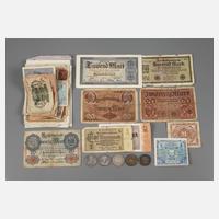 Kleines Konvolut Deutsche Mark/Reichsmark111