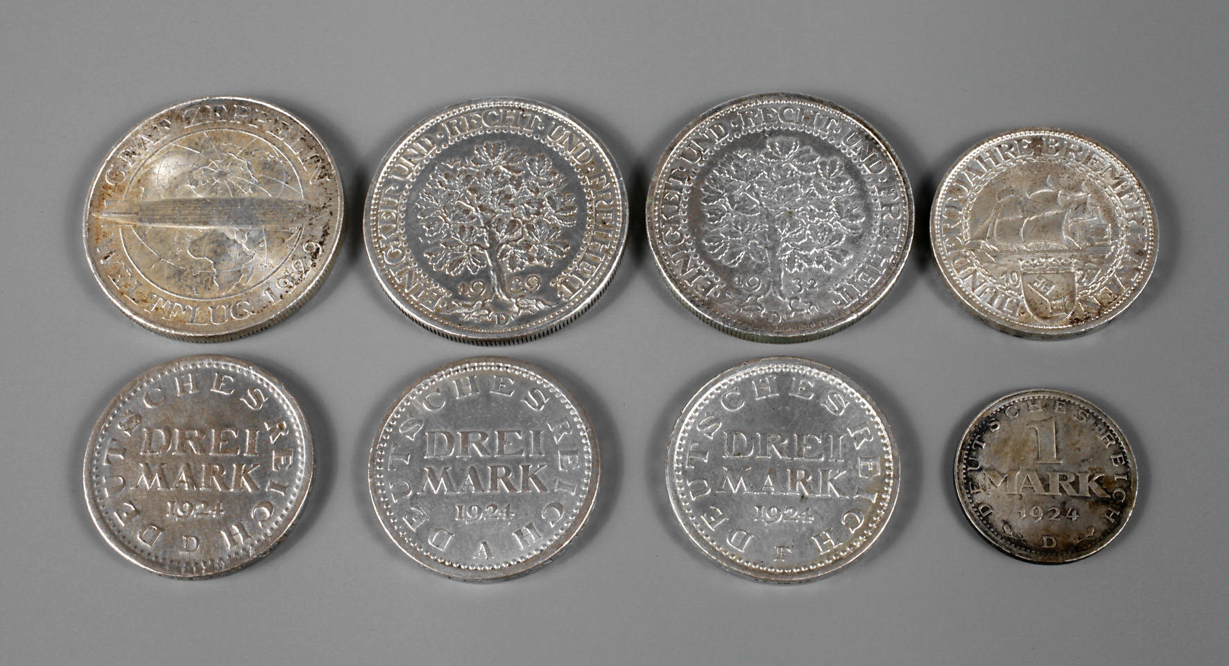 Konvolut Reichsmark Silbermünzen