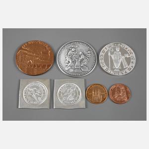 Gedenkprägungen Bamberg und Nürnberg