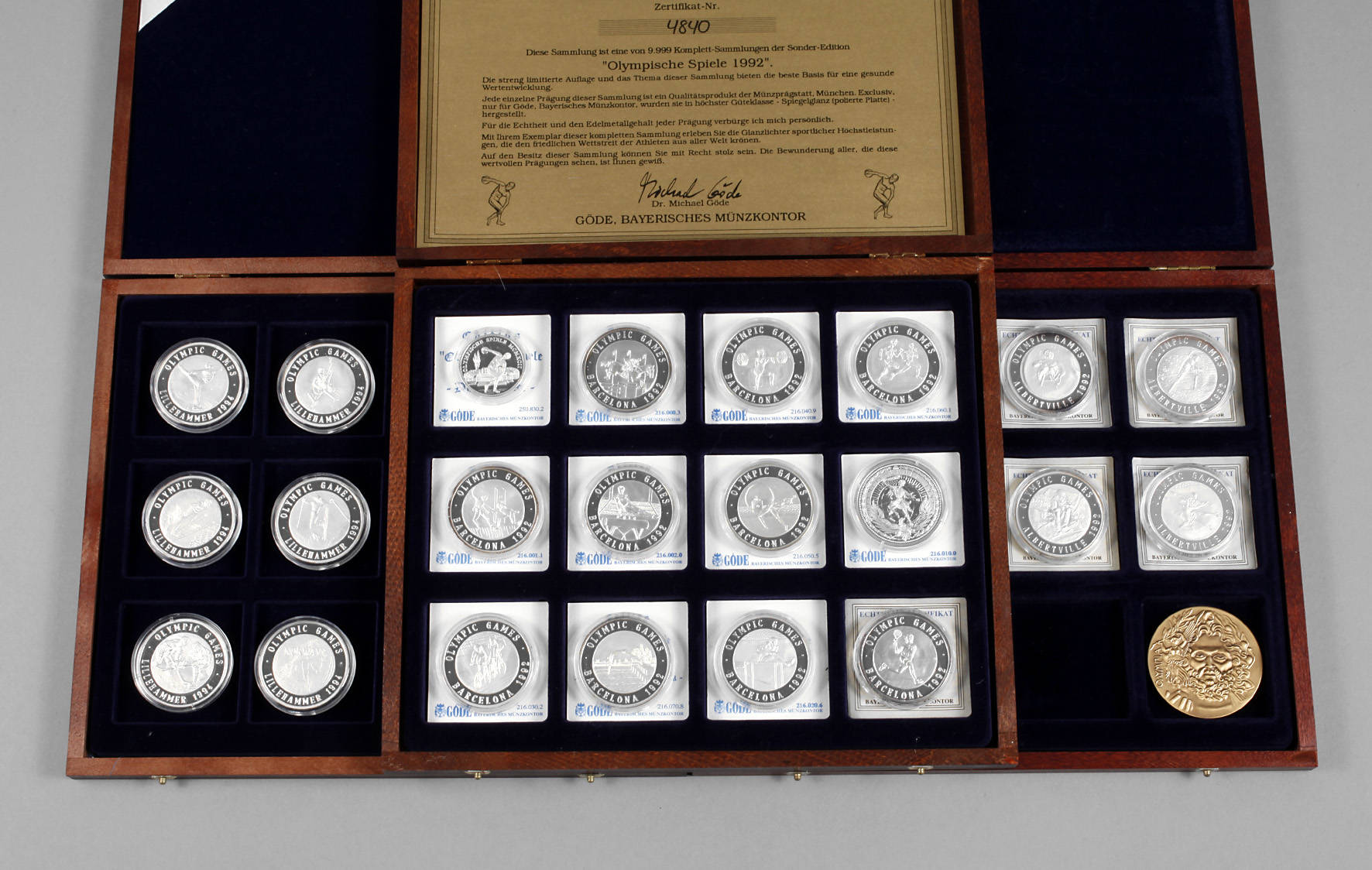 Gedenkprägungen Olympia 1992 und 1994